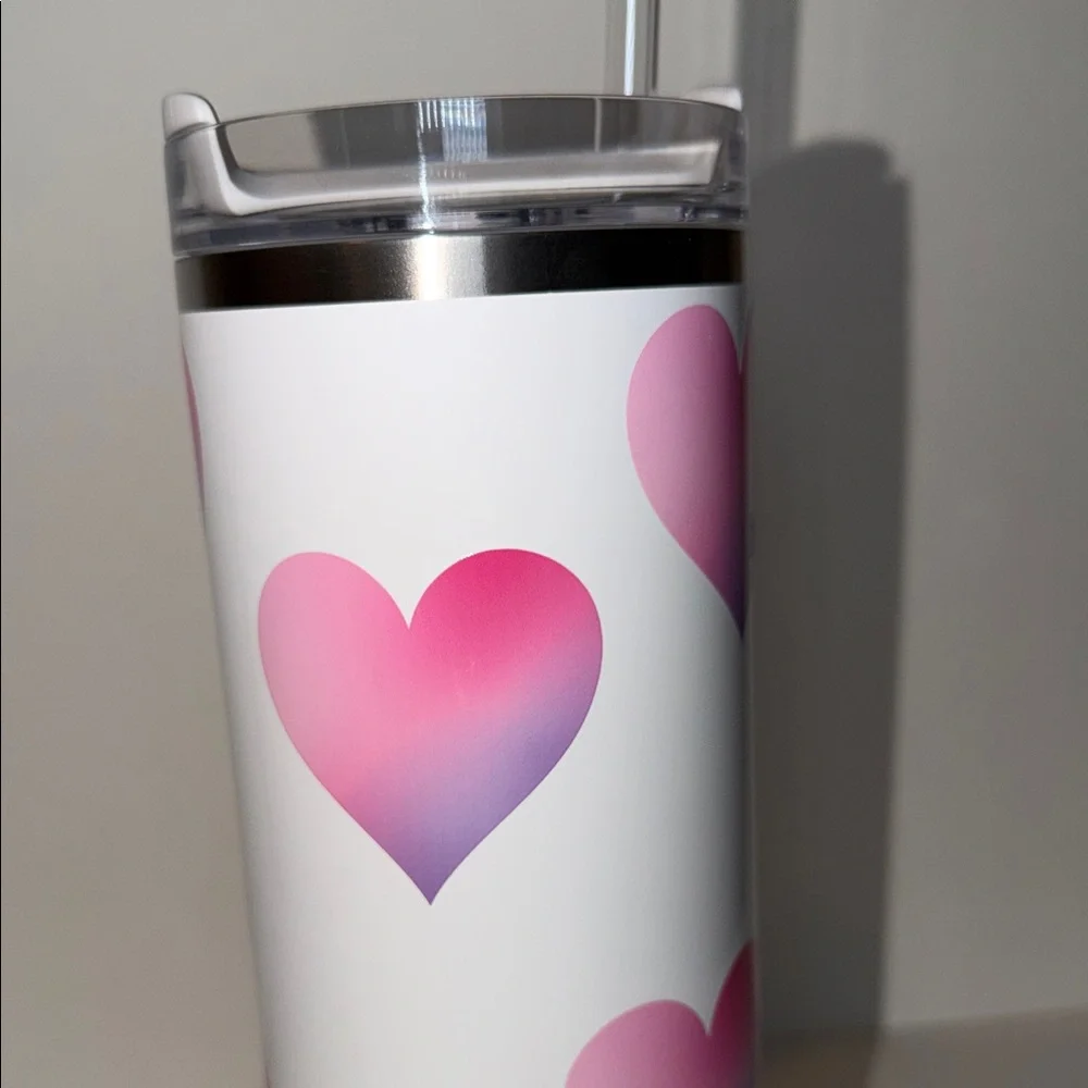 NWT Stanley Target Exclusive 30oz Quencher H2.0 White Pink Hearts